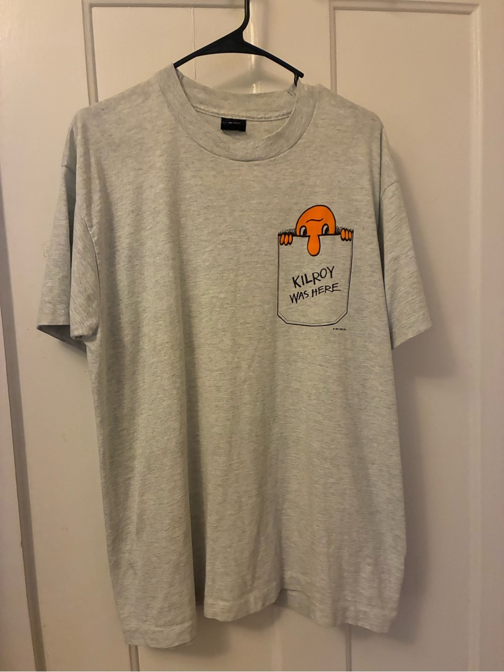 Light Gray Kilroy Was Here T-shirt